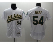 Men Oakland Athletics #54 Sonny Gray Majestic White Flexbase Authentic Collection Player Jersey