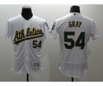 Men Oakland Athletics #54 Sonny Gray Majestic White Flexbase Authentic Collection Player Jersey