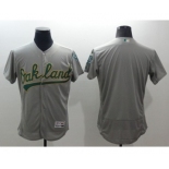 Men Oakland Athletics Blank Majestic Gray Flexbase Authentic Collection Team Jersey