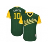 Men's 2017 Little League World Series Athletics #10 Marcus Semien Mahkus Green Jersey