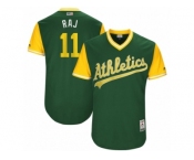 Men's 2017 Little League World Series Athletics #11 Rajai Davis Raj Green Jersey