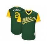 Men's 2017 Little League World Series Athletics #2 Khris Davis Khrush Green Jersey