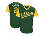 Men's 2017 Little League World Series Athletics #2 Khris Davis Khrush Green Jersey