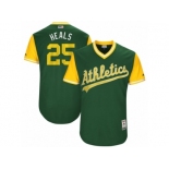 Men's 2017 Little League World Series Athletics #25 Ryon Healy Heals Green Jersey