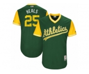 Men's 2017 Little League World Series Athletics #25 Ryon Healy Heals Green Jersey