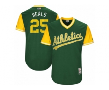 Men's 2017 Little League World Series Athletics #25 Ryon Healy Heals Green Jersey