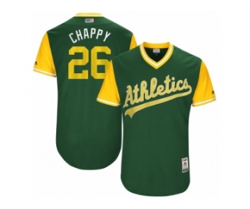 Men's 2017 Little League World Series Athletics #26 Matt Chapman Chappy Green Jersey