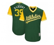 Men's 2017 Little League World Series Athletics #39 Blake Treinen B-Lockay Green Jersey