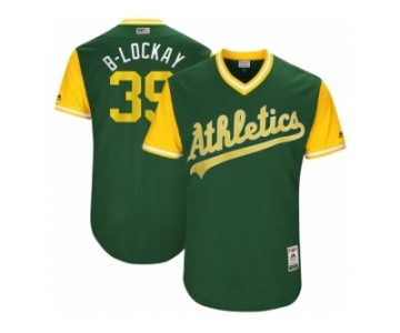 Men's 2017 Little League World Series Athletics #39 Blake Treinen B-Lockay Green Jersey