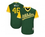 Men's 2017 Little League World Series Athletics #46 Santiago Casilla Willi Green Jersey