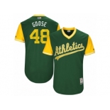 Men's 2017 Little League World Series Athletics #48 Daniel Gossett Goose Green Jersey