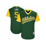 Men's 2017 Little League World Series Athletics #5 Jake Smolinski Smo Green Jersey