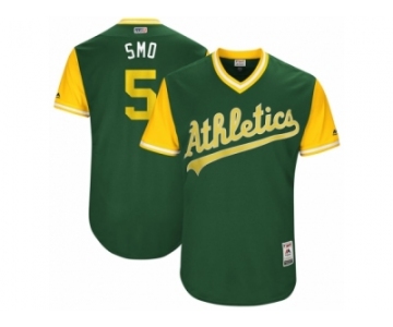 Men's 2017 Little League World Series Athletics #5 Jake Smolinski Smo Green Jersey