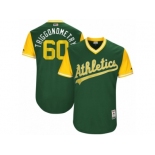 Men's 2017 Little League World Series Athletics #60 Andrew Triggs Triggonometry Green Jersey