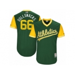 Men's 2017 Little League World Series Athletics #66 Ryan Dull Dullsnacks Green Jersey