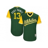 Men's 2017 Little League World Series Athletics Bruce Maxwell #13 Baby Prince Green Jersey