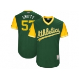 Men's 2017 Little League World Series Athletics Josh Smith #57 Smitty Green Jersey