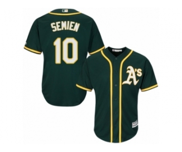Men's Majestic Oakland Athletics #10 Marcus Semien Replica Green Alternate 1 Cool Base MLB Jersey