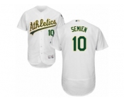 Men's Majestic Oakland Athletics #10 Marcus Semien White Flexbase Authentic Collection MLB Jersey