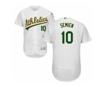 Men's Majestic Oakland Athletics #10 Marcus Semien White Flexbase Authentic Collection MLB Jersey