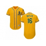 Men's Majestic Oakland Athletics #16 Billy Butler Gold Flexbase Authentic Collection MLB Jersey