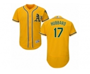 Men's Majestic Oakland Athletics #17 Glenn Hubbard Gold Flexbase Authentic Collection MLB Jersey