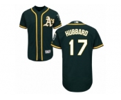 Men's Majestic Oakland Athletics #17 Glenn Hubbard Green Flexbase Authentic Collection MLB Jersey