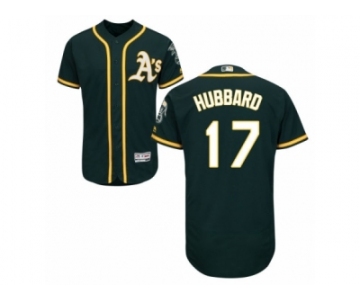 Men's Majestic Oakland Athletics #17 Glenn Hubbard Green Flexbase Authentic Collection MLB Jersey