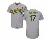 Men's Majestic Oakland Athletics #17 Glenn Hubbard Grey Flexbase Authentic Collection MLB Jersey