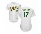 Men's Majestic Oakland Athletics #17 Glenn Hubbard White Flexbase Authentic Collection MLB Jersey