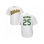 Men's Majestic Oakland Athletics #25 Mark McGwire Authentic White Home Cool Base MLB Jersey