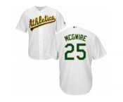 Men's Majestic Oakland Athletics #25 Mark McGwire Authentic White Home Cool Base MLB Jersey