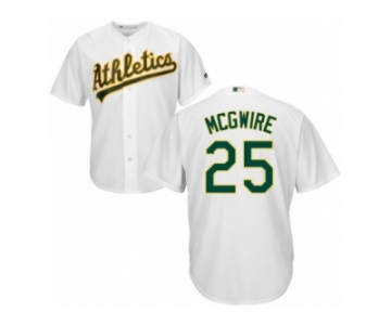 Men's Majestic Oakland Athletics #25 Mark McGwire Authentic White Home Cool Base MLB Jersey