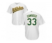 Men's Majestic Oakland Athletics #33 Jose Canseco Replica White Home Cool Base MLB Jersey