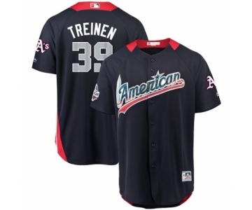 Men's Majestic Oakland Athletics #39 Blake Treinen Game Navy Blue American League 2018 MLB All-Star MLB Jersey