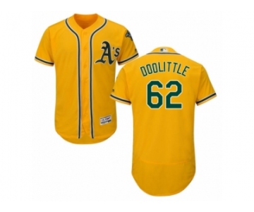 Men's Majestic Oakland Athletics #62 Sean Doolittle Gold Flexbase Authentic Collection MLB Jersey