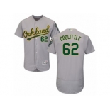 Men's Majestic Oakland Athletics #62 Sean Doolittle Grey Flexbase Authentic Collection MLB Jersey