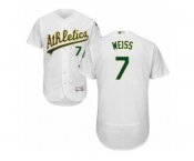 Men's Majestic Oakland Athletics #7 Walt Weiss White Flexbase Authentic Collection MLB Jersey