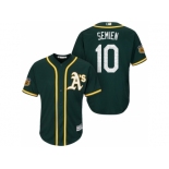 Men's Oakland Athletics #10 Marcus Semien 2017 Spring Training Cool Base Stitched MLB Jersey