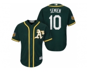 Men's Oakland Athletics #10 Marcus Semien 2017 Spring Training Cool Base Stitched MLB Jersey