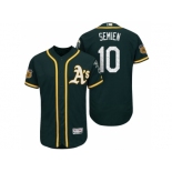 Men's Oakland Athletics #10 Marcus Semien 2017 Spring Training Flex Base Authentic Collection Stitched Baseball Jersey