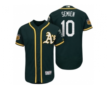 Men's Oakland Athletics #10 Marcus Semien 2017 Spring Training Flex Base Authentic Collection Stitched Baseball Jersey