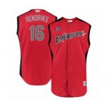 Men's Oakland Athletics #16 Liam Hendriks Authentic Red American League 2019 Baseball All-Star Jersey