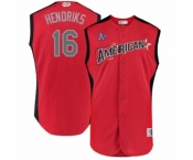 Men's Oakland Athletics #16 Liam Hendriks Authentic Red American League 2019 Baseball All-Star Jersey