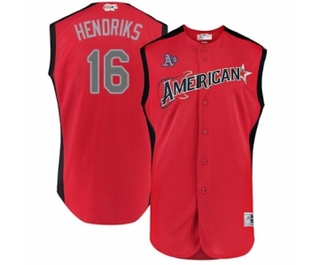 Men's Oakland Athletics #16 Liam Hendriks Authentic Red American League 2019 Baseball All-Star Jersey