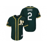 Men's Oakland Athletics #2 Khris Davis 2017 Spring Training Cool Base Stitched MLB Jersey