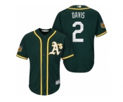 Men's Oakland Athletics #2 Khris Davis 2017 Spring Training Cool Base Stitched MLB Jersey