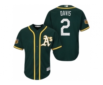 Men's Oakland Athletics #2 Khris Davis 2017 Spring Training Cool Base Stitched MLB Jersey