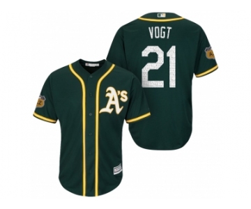 Men's Oakland Athletics #21 Stephen Vogt 2017 Spring Training Cool Base Stitched MLB Jersey