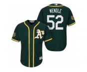 Men's Oakland Athletics #52 Joey Wendle 2017 Spring Training Cool Base Stitched MLB Jersey